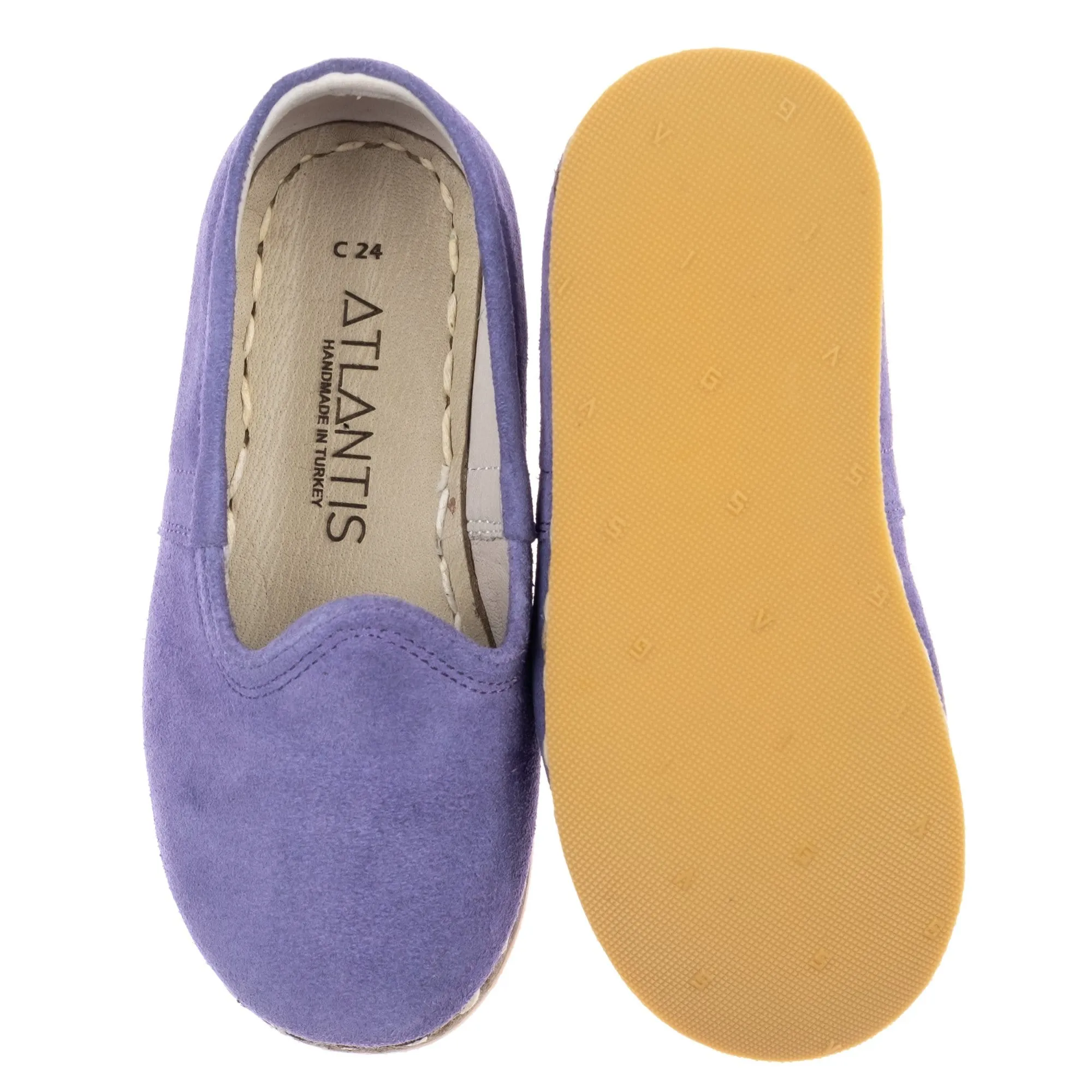 Kids Lavender Leather Shoes