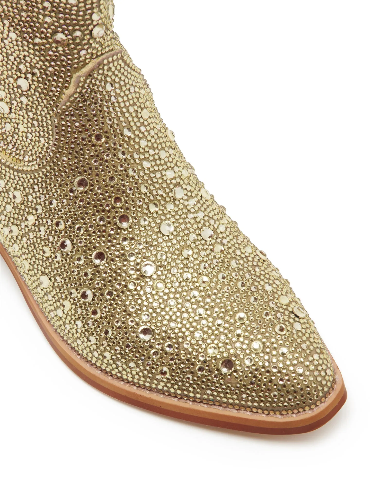 Majesty Cowboy Boot Gold Rhinestones