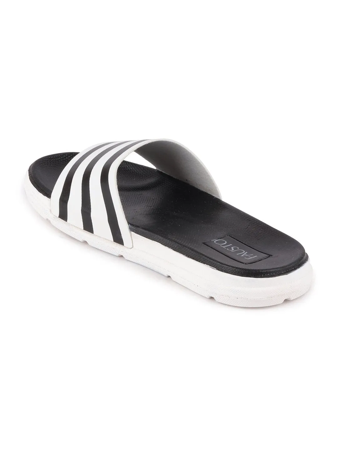 Men Black Casual Slip-On Flip-Flops