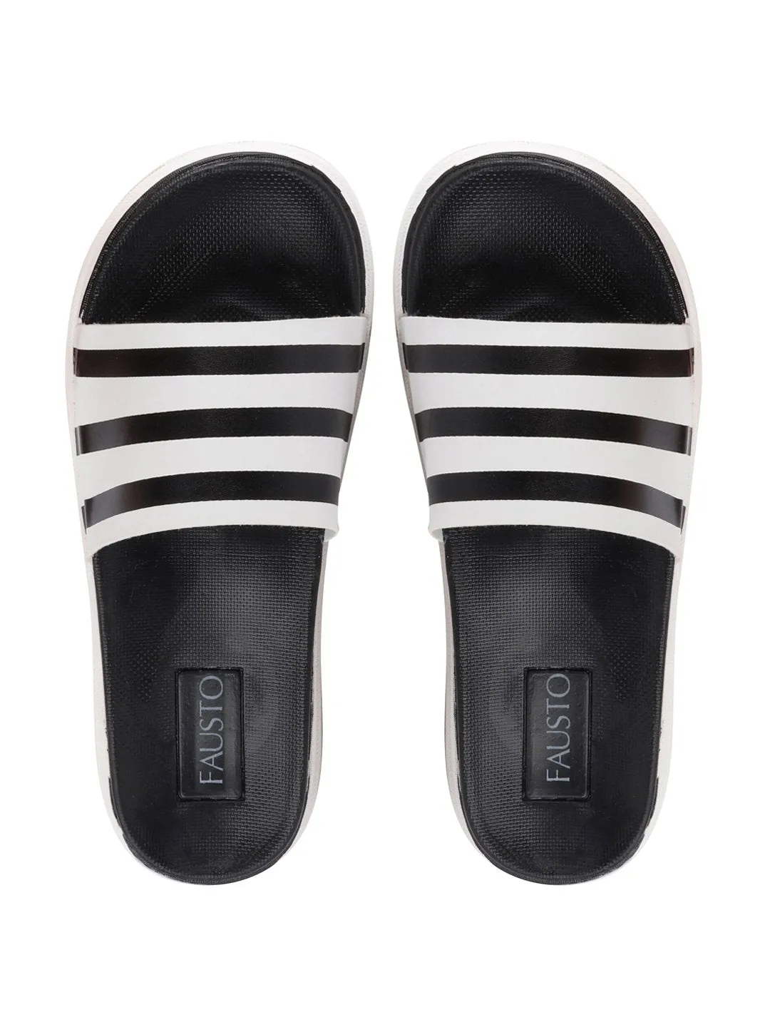 Men Black Casual Slip-On Flip-Flops