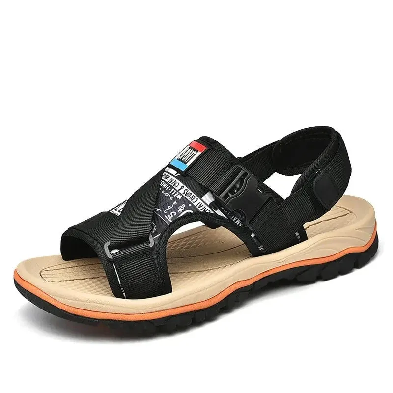 Men Trending Summer Outdoor Leisure Hook & Loop Beach Luxury Sandals Fashion Brand Shoes Slippers Party Sandals