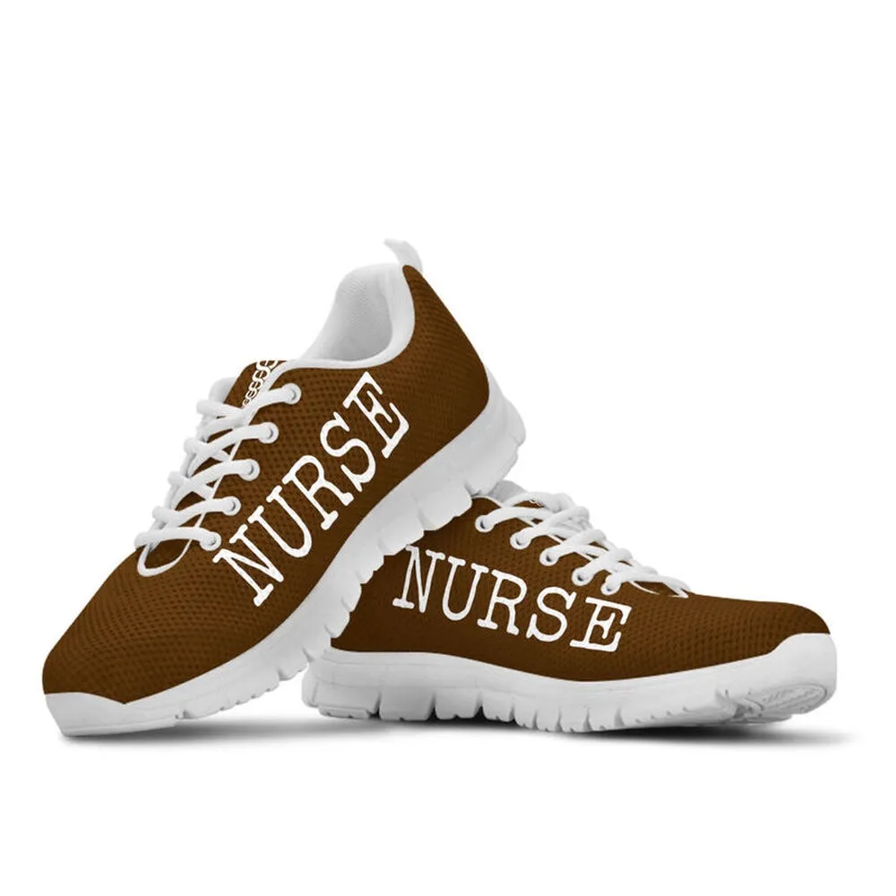 Nurse Sneaker, Nurse Love Brown Soil Sneakers Shoes, Best Shoes For Nurses