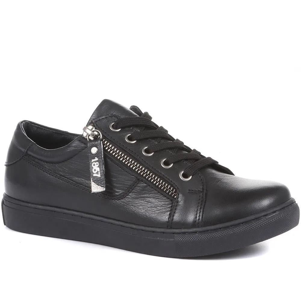 Padova Leather Lace-Up Trainers - PADOVA / 320 235