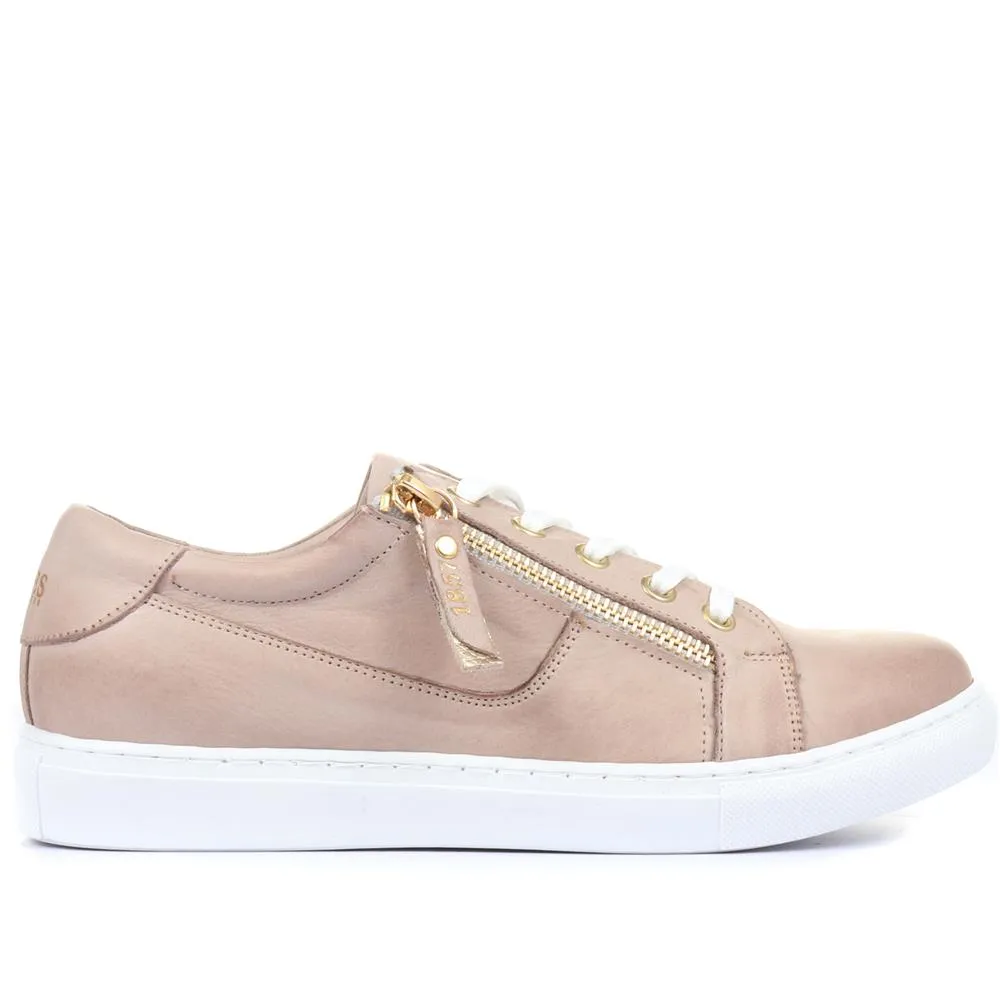 Padova Leather Lace-Up Trainers - PADOVA / 320 235