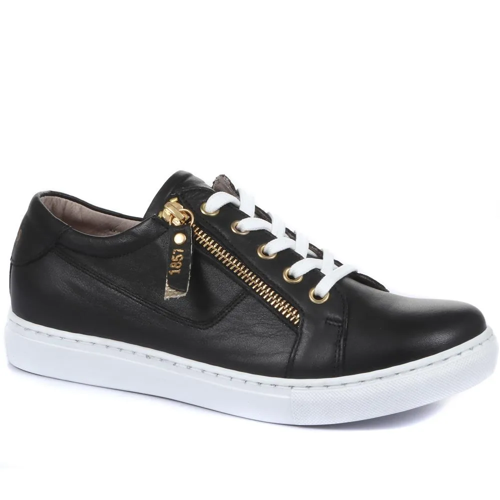 Padova Leather Lace-Up Trainers - PADOVA / 320 235