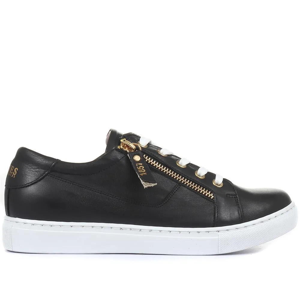 Padova Leather Lace-Up Trainers - PADOVA / 320 235