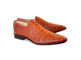 Pelle Exotics Crocodile Slip-On Loafer Tan