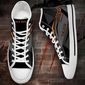 Promotional Corporate Gifts, Custom High Cut, Personalized Sneakers Shoes, HC-B10200 White Black