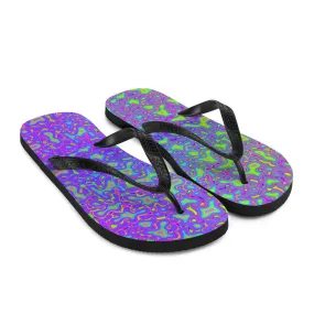 Psychedelic Mess Flip-Flops