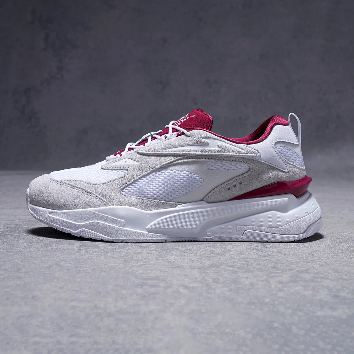 PUMA x TMC RS-FAST (Status Symbol) Sneakers - White/Burgundy