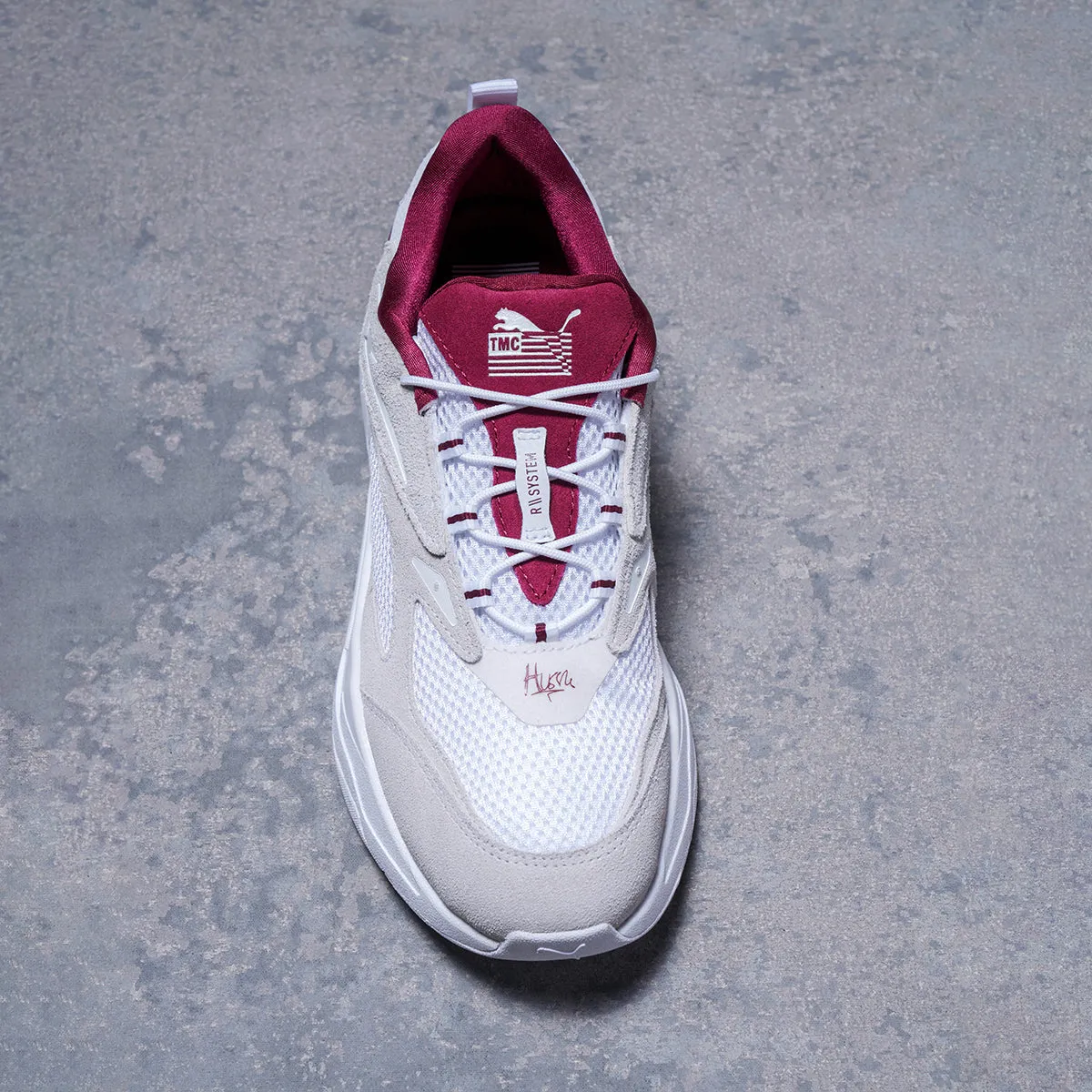 PUMA x TMC RS-FAST (Status Symbol) Sneakers - White/Burgundy