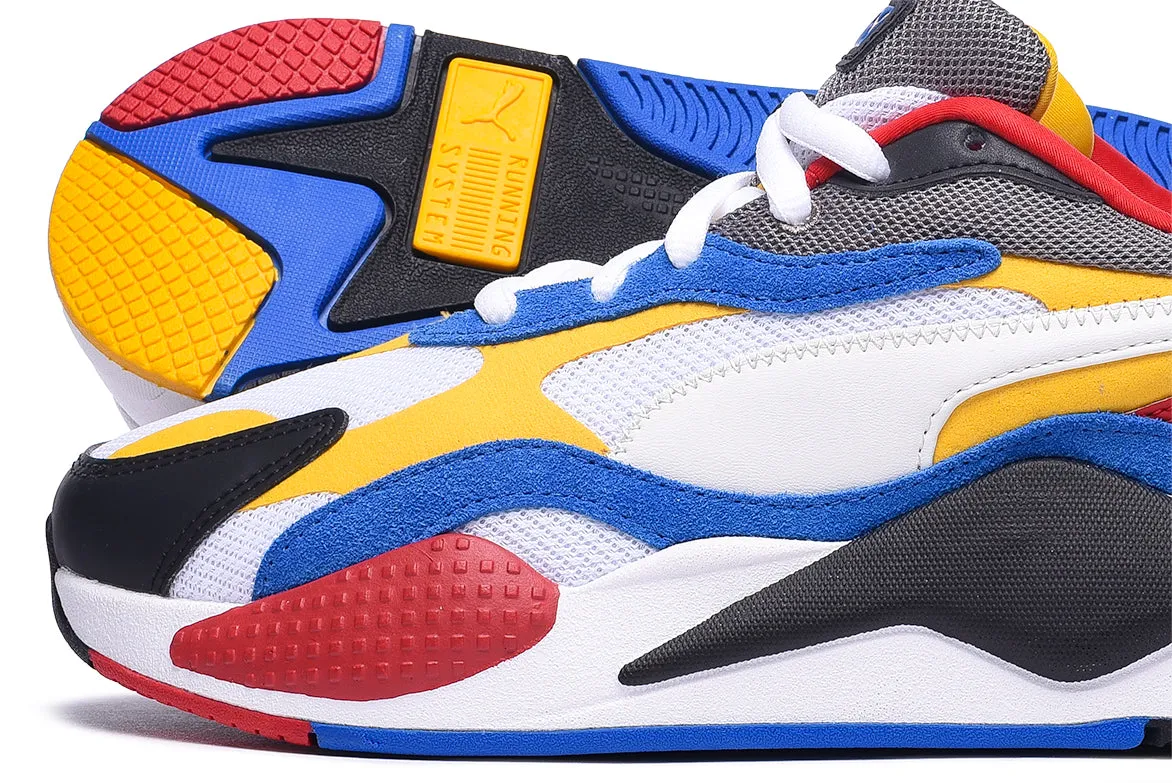 RS-X3 PUZZLE - WHITE / SPECTRA YELLOW / BLACK