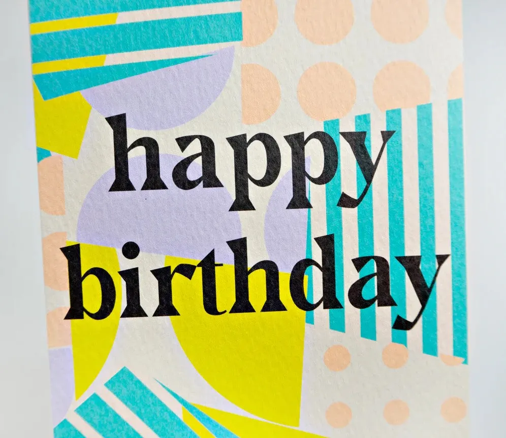 Spots   Stripes Birthday Card