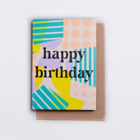 Spots   Stripes Birthday Card