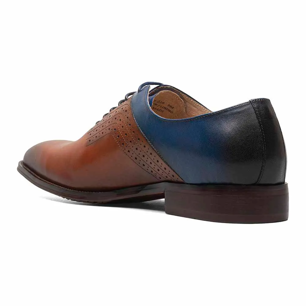 Stacy Adams Cognac Multi HALLOWAY Plain Toe Oxford