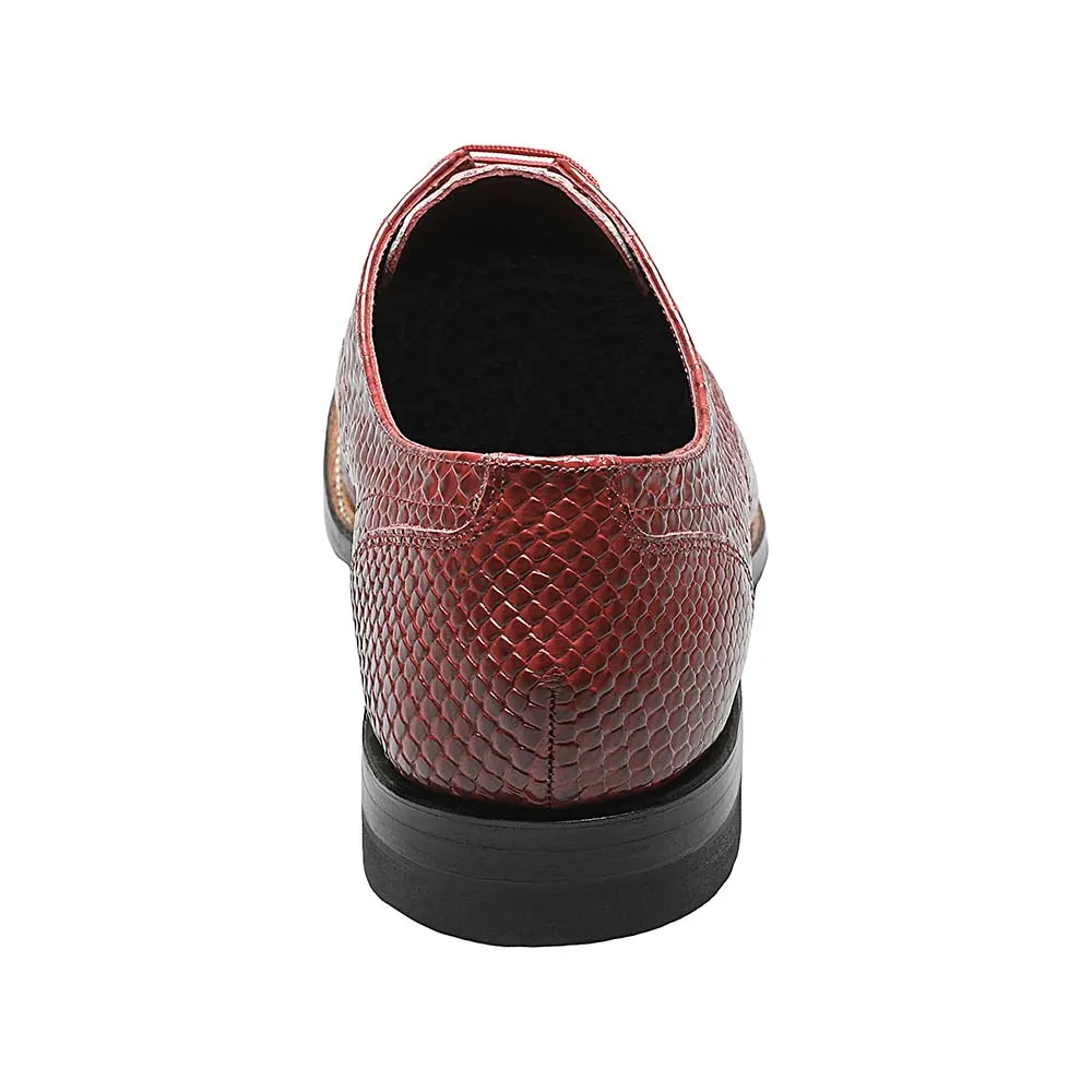 Stacy Adams Madison Red Anaconda Print Oxford