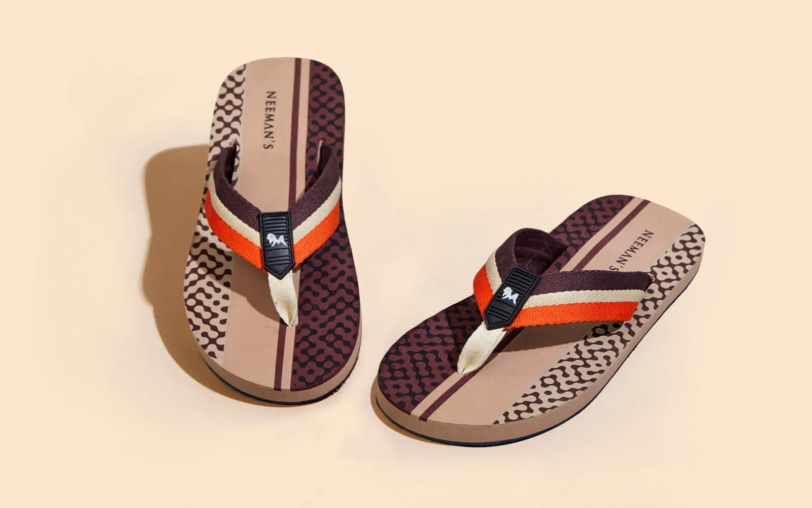 Striped Fusion Flips : Brown-Mocha-Tan