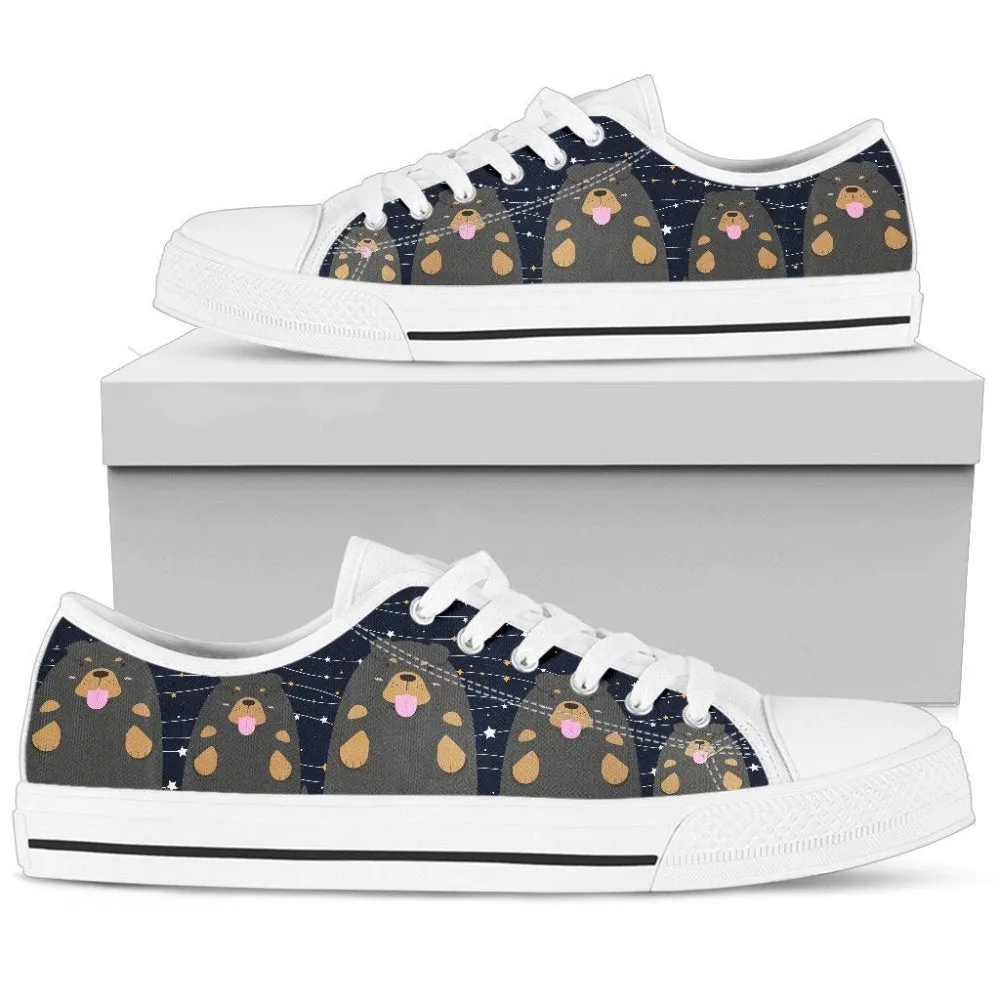 Stylish Rottweiler Women S Low Top Shoe - Trendy Footwear, Dog Printed Shoes, Canvas Shoes For Men, Women