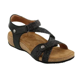 Taos Trulie Leather Sandal ~ Black ~ Honey ~ Stone