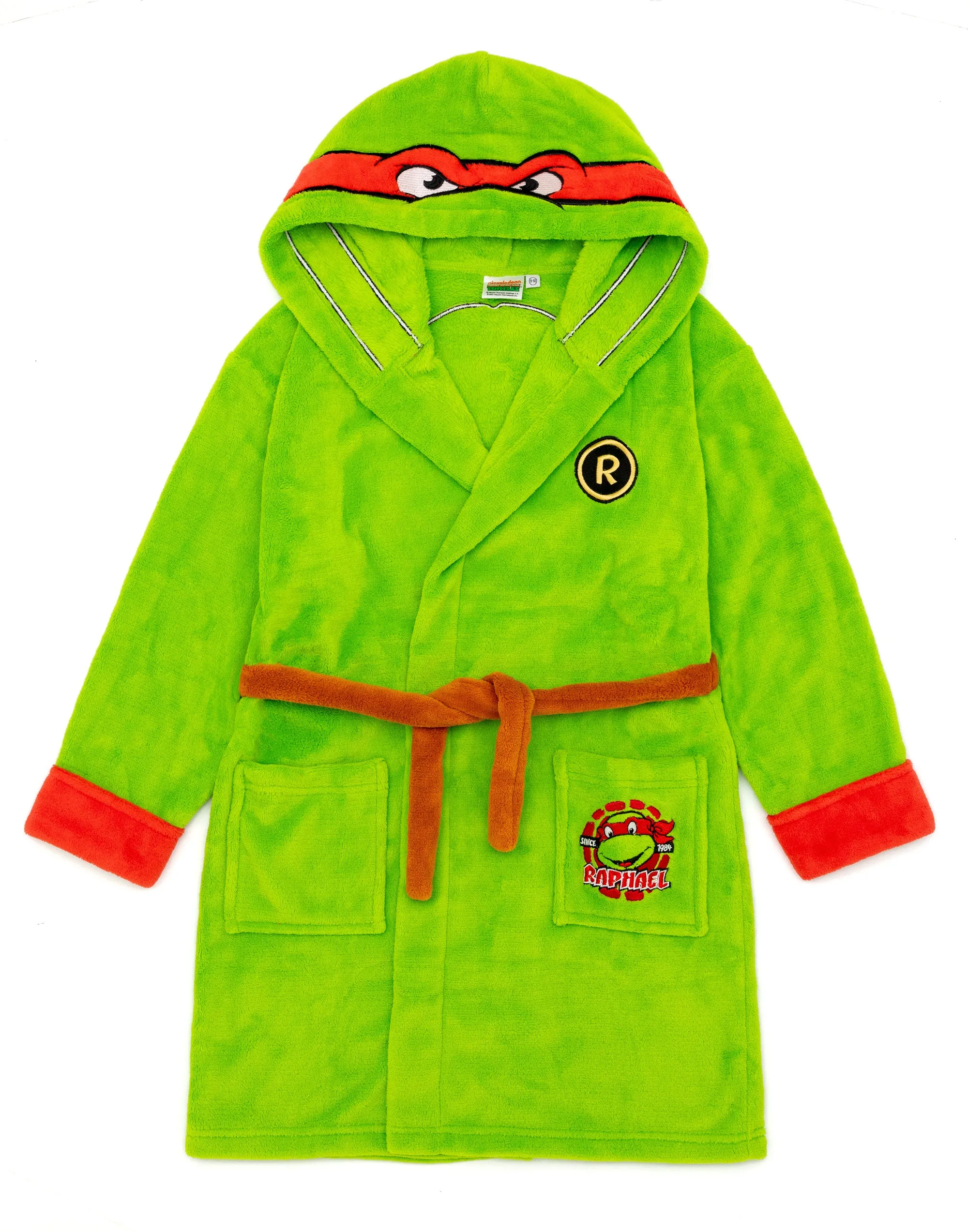 Teenage Mutant Ninja Turtles Boys Green Hooded Bathrobe