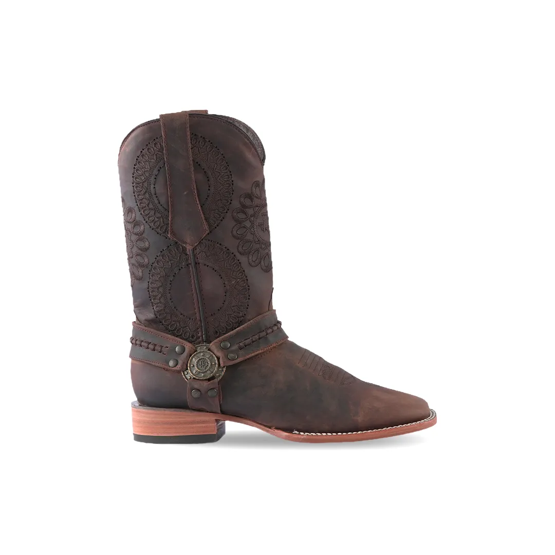 Texas Country Mens Boot Mat Choco Square Toe E919