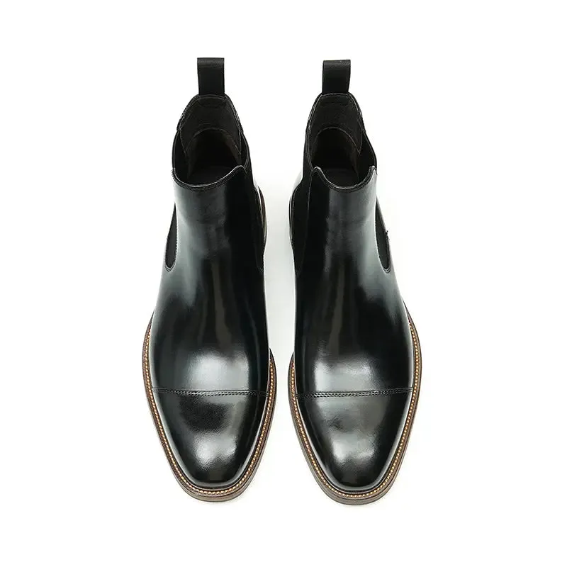 Three-piece leather Chelsea boots D86215