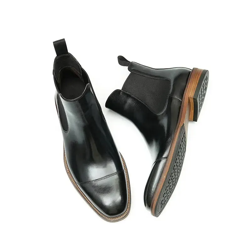 Three-piece leather Chelsea boots D86215