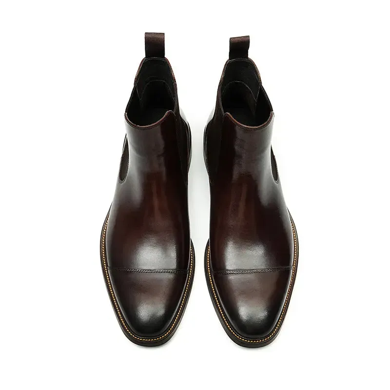 Three-piece leather Chelsea boots D86215