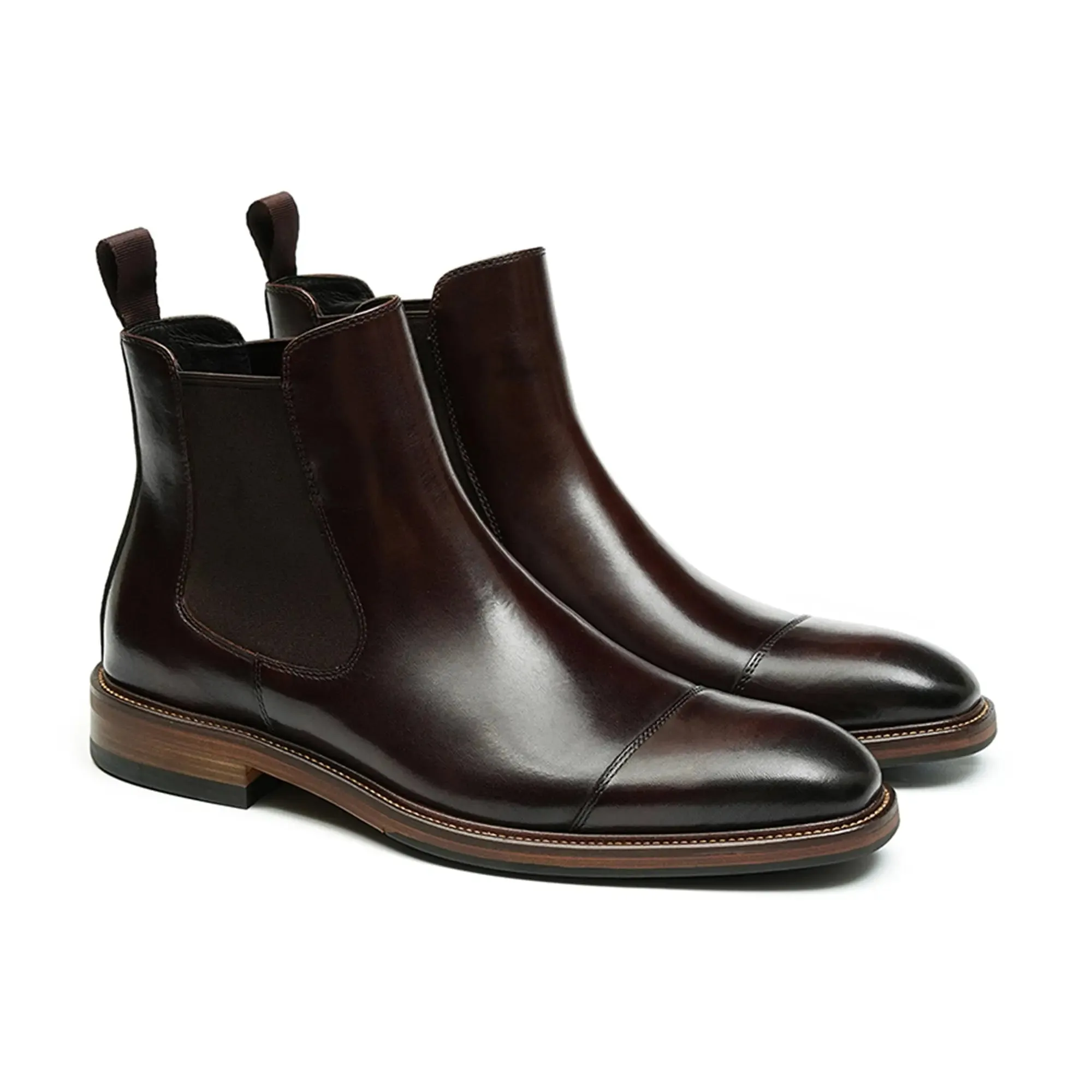 Three-piece leather Chelsea boots D86215