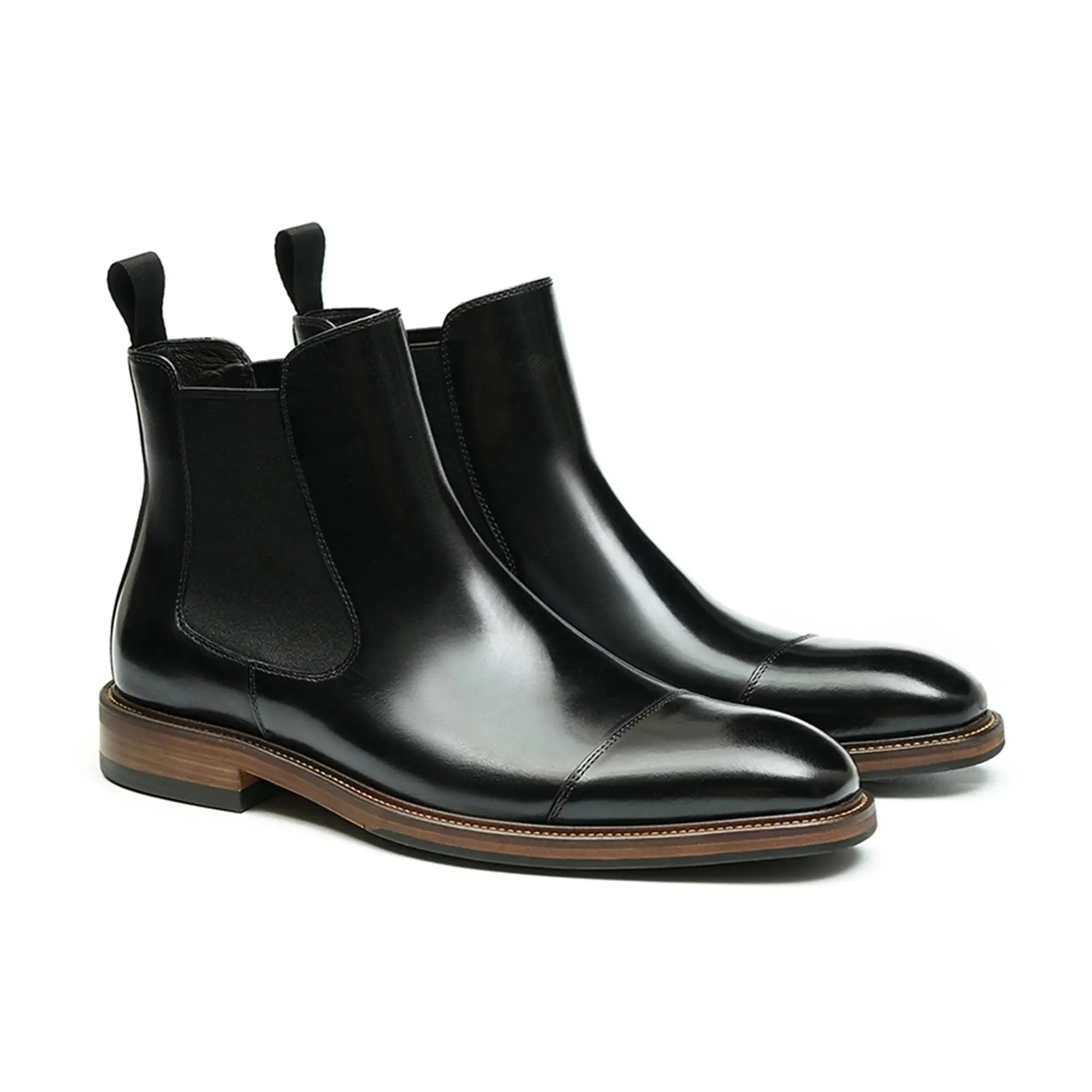 Three-piece leather Chelsea boots D86215