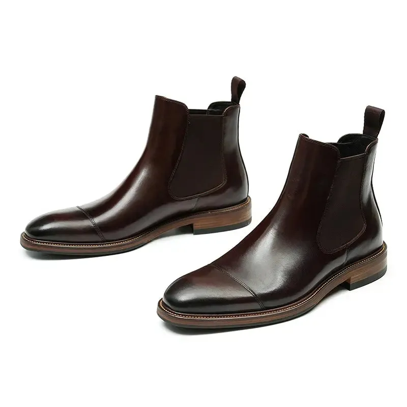 Three-piece leather Chelsea boots D86215