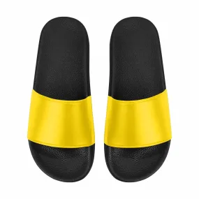 Uniquely You Mens Slide Sandals /   Gold Yellow Flip-Flops