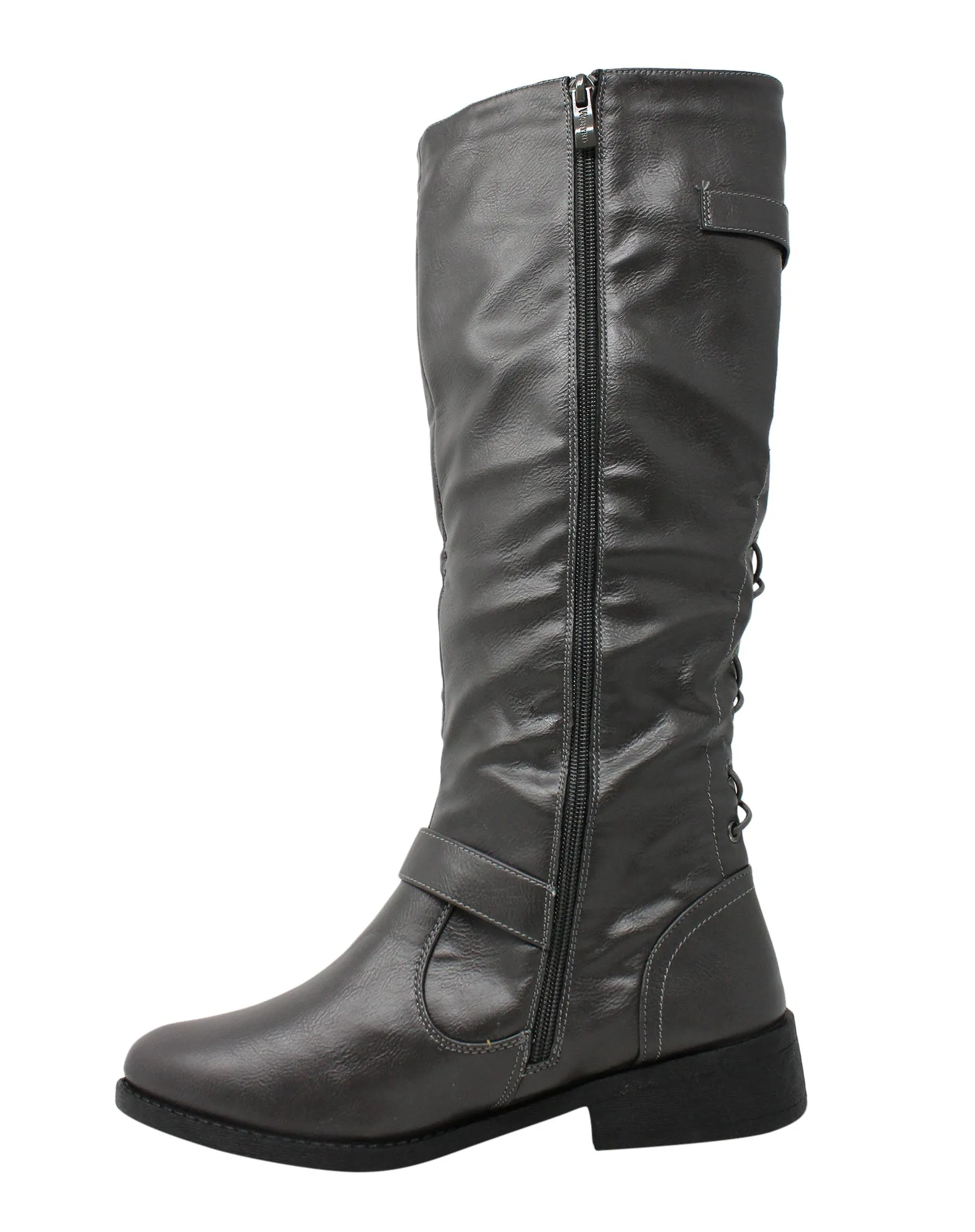 Wanted Women's Lady Luck Lace-up Back Knee High Riding Boot