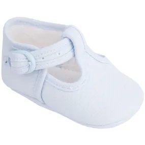 White pique crib shoe