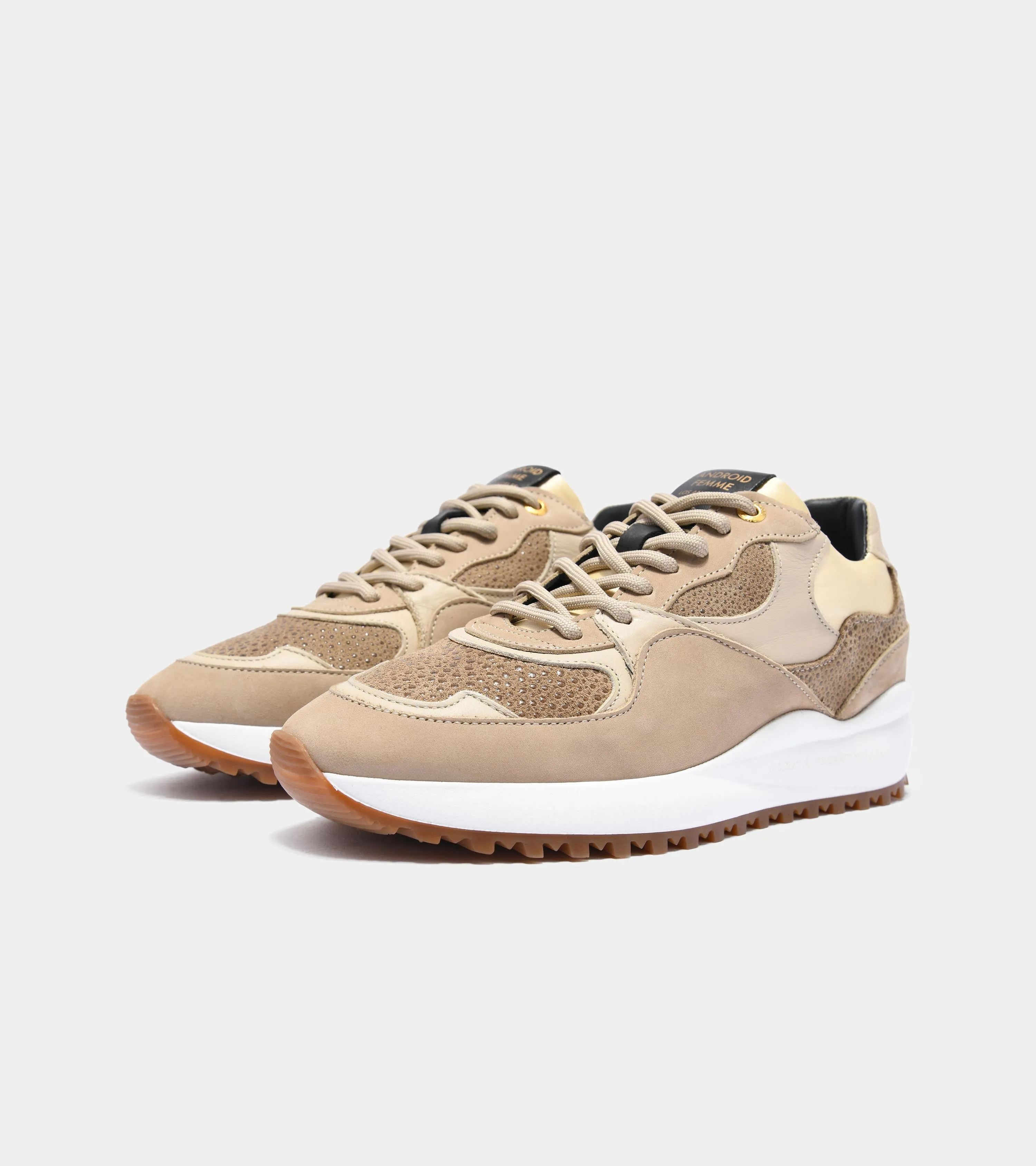 Womens Santa Monica  | Sand Stingray Suede Satin AFP193-03